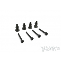 T-Work's Hard Coated 7075-T6 Alum. Shock Standoffs For Mugen Seiki